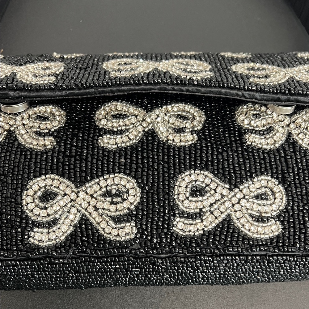 From India To You | Beaded Silver Bow Shoulder Bag - Picture 10 of 10